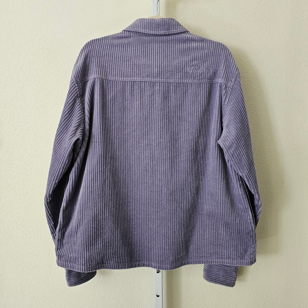 EFFULGENCE Men's Long Sleeve Lavender Corduroy Button Overshirt Jacket Sz M - Picture 4 of 16